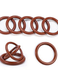 Brown FKM O-rings; set of nine in assorted sizes (rubber seals)