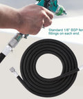 Built Tough Eva Airbrush Hose With One Eighth Inch Fittings Pumping Out Buttery Smooth Airflow While Skipping The Kink Drama For Your Daily Art Projects, showing black kink-resistant hose with fittings.