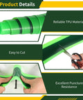 Displaying 2 Rolls Fat Bike Tire Liners And Road Bike Liner For MTB Inner Tubes Puncture Proof TPU Tire Liner Guards, green, easy to cut.