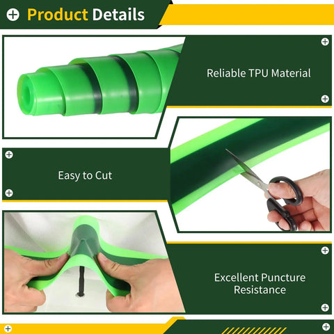 Displaying 2 Rolls Fat Bike Tire Liners And Road Bike Liner For MTB Inner Tubes Puncture Proof TPU Tire Liner Guards, green, easy to cut.