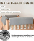 Heavy Duty Toddler Bed Rail Bumper Guards Thick Foam Crash Cushions For Bunk Bedroom Lofts Kidproof Edge Padding with soft padded covers.