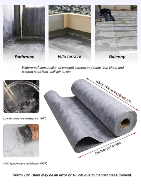 Rock Solid Waterproof Decoupling Membrane Roll 10Mm Thick Polyethylene Tile Underlayment for bathroom and balcony installation.