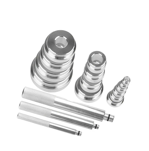 Cool Bearing Press Kit With 17 Durable Parts For Auto Pros To Fix Race And Seal Installers Fast Without Breakage For Family Cars Today, silver aluminum adapters