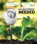 Soil Moisture Meter For Plants For Plant Parents, Accurate Plant Water Meter with dial, in garden soil, no batteries needed.