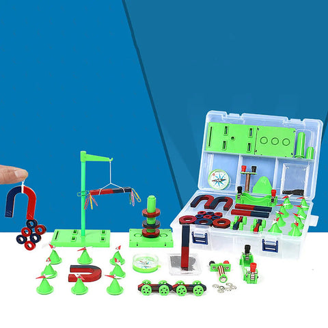 Multi Function Magnet Kit For Hands On Physics Experiments Electromagnet Teaching Set in open box with components displayed