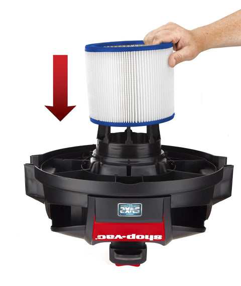 Installing HEPA Cartridge Filter For 5 Gallon And Up Wet Dry Shop Vacuums, Built To Last Filtration, Resists Clogging, Nonstick Surface