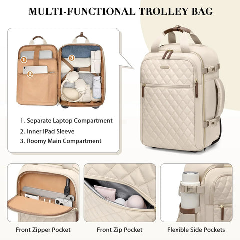 Rolling Laptop Backpack for Travel