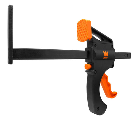 Two Pack Quick Release Track Saw Clamps With 7.5 Inch Opening And 2.5 Inch Throat, Easy Release Buttons and Squeeze Trigger