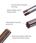 Hand Reamer Workhorse For Metalworking Seven Sixteenths Inch Alloy Tool Steel 9CrSi H8 With Six Flutes, detail view