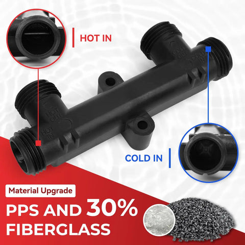 OEM Replacement Hot Water Recirculation Pump Kit for 500800 500805 with PPS and 30% Fiberglass Hot and Cold Inlets