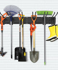 9 Piece Garage Slatwall Hook Kit With 6 Double Utility Hooks And 3 Mounting Plates organizing tools on slat wall