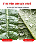 Fine mist effect on leaves showing front and back sides after spraying with Premium Remote Control Crawler Sprayer With Tracked Design For Efficient Agricultural Pest Control And Orchard Care Heavy Duty Electric Spray Machine Built Tough.