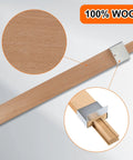 Four Pack Solid Wood Drawer Slides 16 Inch Bottom Mount Guide Track Featuring Greaseless Metal Rollers Built Tough For Furniture Fixups, wooden bar with metal attachment.