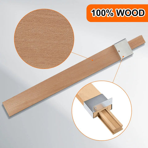 Four Pack Solid Wood Drawer Slides 16 Inch Bottom Mount Guide Track Featuring Greaseless Metal Rollers Built Tough For Furniture Fixups, wooden bar with metal attachment.