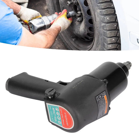 Pneumatic Air Impact Wrench With Half Inch Drive Dropping 720 Nm Of Kickass Torque At 7800 Rpm in use on a car wheel.