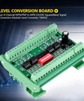 8 Channel Level Converter Module For 5V To 24V Mutual NPN PNP Square Wave 10MHz PLC Ready showcasing green circuit board design