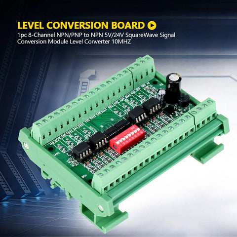 Eight Channel Bidirectional Logic Level Converter Module For 5V 24V Signals NPN PNP To NPN Translation With Optocoupler Isolation
