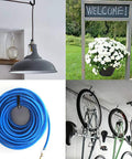 Four Pack Heavy Duty Bike Hook Set For Garage Ceiling And Wall Storage Hangers with bicycles mounted on hooks