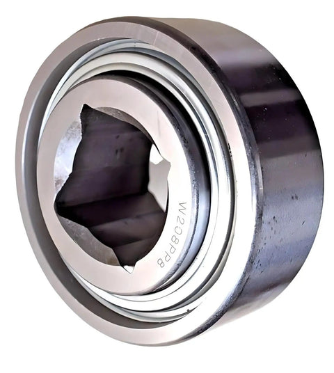 Drivetrain Agri Disc Harrow Bearing for APC Harrow Replaces 6AS09-1-1-8 and DC208TT8, 1-1-8 Inch Square Bore, Triple Lip Seal