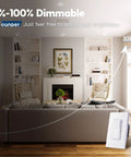 Living room with dimmable lighting showcasing 24 Pack 6 Inch Ultra-Thin LED Recessed Canless Downlights With Junction Box