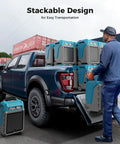 Heavy Duty Commercial Dehumidifier With Built In Pump stacked in truck bed for easy transportation, showcasing durable design.