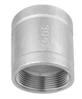 Heavy Duty Stainless Steel 304 Cast Pipe Fitting Coupling 2 Inch NPT Female To 2 Inch NPT Female, side view