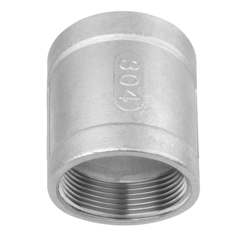 Heavy Duty Stainless Steel 304 Cast Pipe Fitting Coupling 2 Inch NPT Female To 2 Inch NPT Female, side view