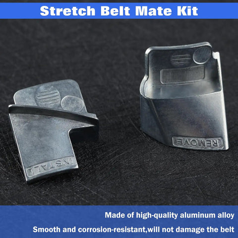 Stretch Belt Tool Kit For Cars Trucks And Other Vehicles Two Piece Belt Remover And Installer Set made from aluminum alloy.
