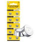 Top Shelf Ag3 Lr41 Battery 10 Pack 1.5v Alkaline Button Cells, sealed pack with two visible batteries for reliable power.