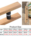Rustic Wood Barn Door Pull Handle Set With Heavy Duty Sliding Hardware Kit For Interior And Exterior Doors Double Sided Design 100 Cm 39 In No Fuss Install Solid Pine Wood Waterproof And Smooth Edges