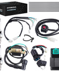 Complete Wiring Harness Kit With Kill Switch Ignition Coil CDI Box Spark Plug Rebuild For Kick Start Dirt Bike ATV Go Kart 50cc To 160cc 4 Stroke Buggy