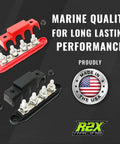 Beefy 250 Amp 4 Post Power Distribution Block Bus Bar With Cover For Automotive Marine And Solar Wiring Set Of 2 Made In USA