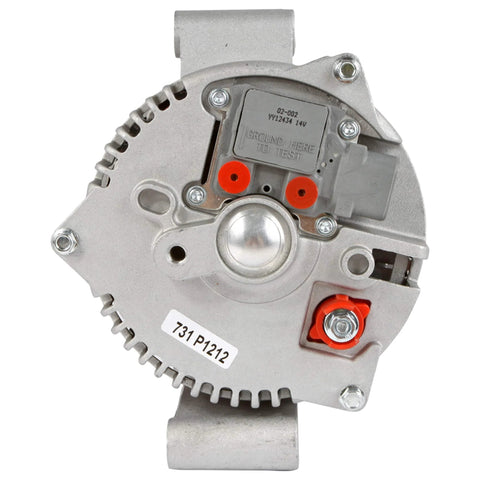 Rear view of 12V 130A Clockwise Alternator Replacement For Ford E Series Vans 1993-2003 E-150 Econoline Club Wagon Plug And Play Direct Fit Replaces Bosch AL7566X Denso 210-5223 F5UU10300BA.