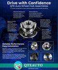 Rear Wheel Hub Bearing Assembly Set For 2005 2009 Chrysler 300 Pair Of 2 With 27 Spline And Performance Brakes product display