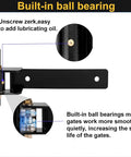 13 Inch Heavy Duty Gate Hinges Solid Carbon Steel 900 Lbs Capacity with Built-In Ball Bearings and Lubrication Port