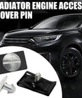 Heavy Duty 14 Piece Lower Engine Cover Pin Kit, Tough As Nails Splash Shield Bolts And Radiator Access Clips For Honda Civic Accord Crv Garage Daily Drive, radiator engine access cover pins in focus.