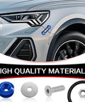 Universal Car Bumper Quick Release Fastener Kit With Stainless Steel Bolts Front And Rear Bumper Fasteners Blue Finish