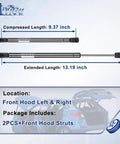 Front Hood Struts Shocks Lift Supports Gas Springs For Ford F150 F250 1997 To 2003 And Expedition 1997 To 2006 Replacement SG404016