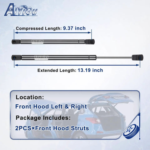 Front Hood Struts Shocks Lift Supports Gas Springs For Ford F150 F250 1997 To 2003 And Expedition 1997 To 2006 Replacement SG404016