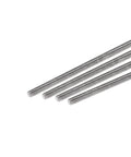 Set Of 5 Grade 304 M3 X 350mm Fully Threaded Stainless Steel Rods Right Hand Long Screws, heavy duty, close-up view.