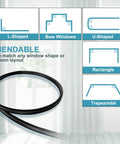 All-In-One Bendable Ceiling Curtain Track System With 12Ft Flexible Sliding Rails For Ceiling Or Wall Mount No-Fuss Hardware