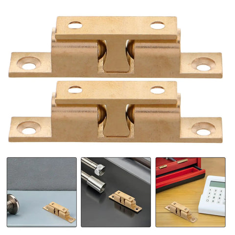 Beefy Heavy Duty Copper Ball Door Catch Latch Set For Cabinets And Doors Stainless Steel Roller Ball Mechanism Marine Grade For Closets And Boats Yacht Ready Reliable Replacement Hardware