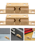 Heavy Duty Copper Roller Ball Door Catch Latches With Stainless Steel Tension, 2 Pack Marine Grade Replacement Hardware
