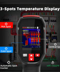 Rechargeable Handheld Infrared Thermal Camera With 240 By 240 Resolution displaying temperature spots on a control panel.