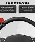 Woodgrain Steering Wheel Spinner Knob For Cars One Handed Turn Aid Anti Slip Ball Handle on black steering wheel