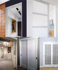 Butter Smooth Double Sliding Barn Door Track System With Heavy Duty Aluminum Hardware And Seamless Wheel Kit, Twenty Four Inch Rail For Interiors, No Sweat Setup, Brushed Silver Finish doors in various styles and settings