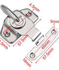Heavy Duty Iron Table Latches And Door Hasps Two Pack Secure Connectors For Dining Tables Desks And Cabinets Silver Hardware dimensions