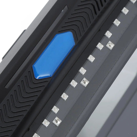 Close-up of Hands Free Desktop Barcode Scanner for 1D 2D and QR Codes with IR Auto Sensing, USB plug and play, LED indicator