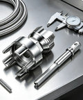 Heavy Duty Integrated Alloy Pipe Threader Built To Handle Ppr Water Lines Without Breaking A Sweat Features Quick Chamfer And Deburring Tool on metal surface.