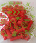 Top Tier Red Polypropylene Pan Head Cross Recess Fasteners M6 X 20mm Set Includes matching nuts and washers in clear packaging.
